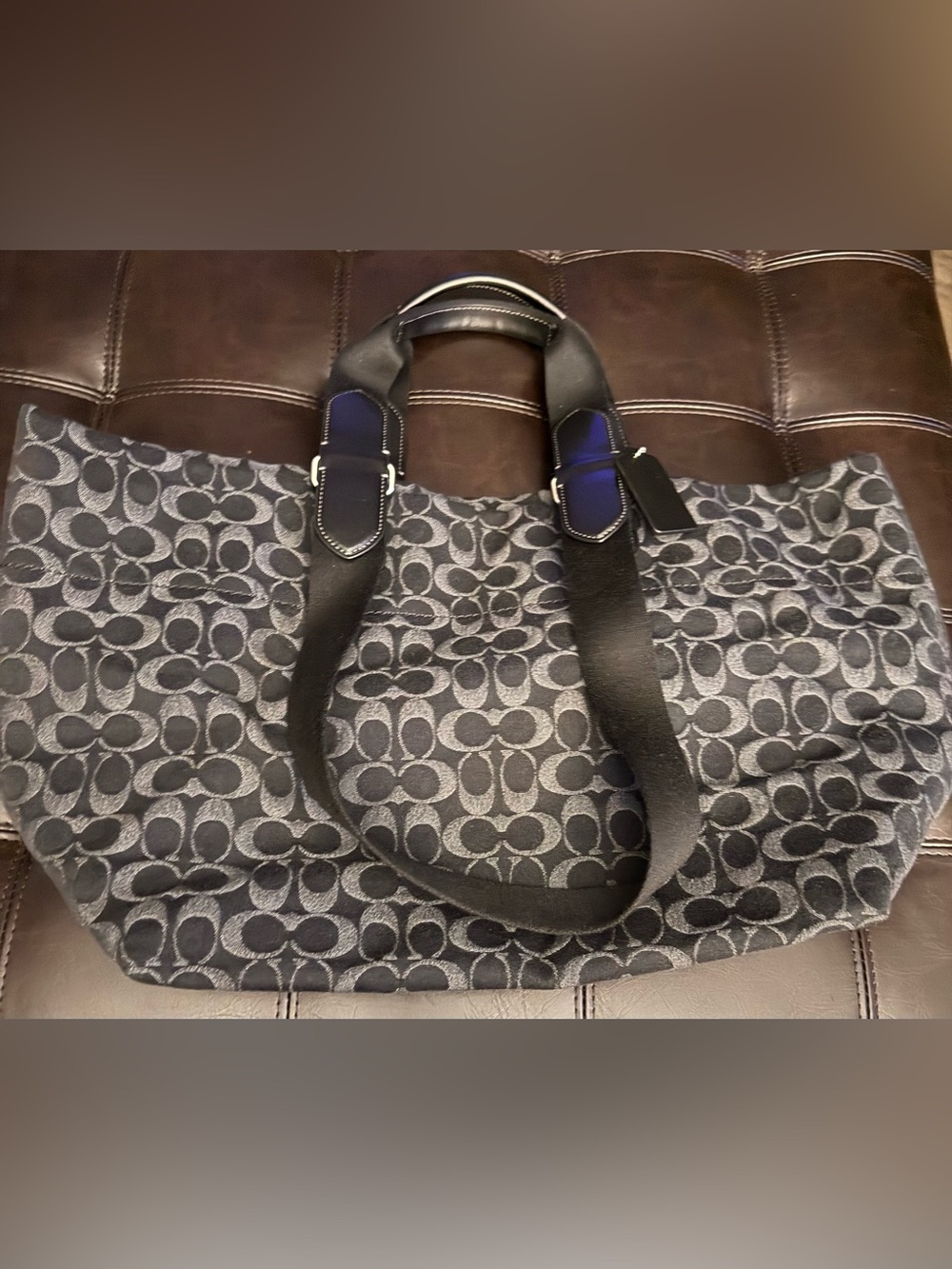 Authentic Coach Small Tour Tote Bag In Signature Denim